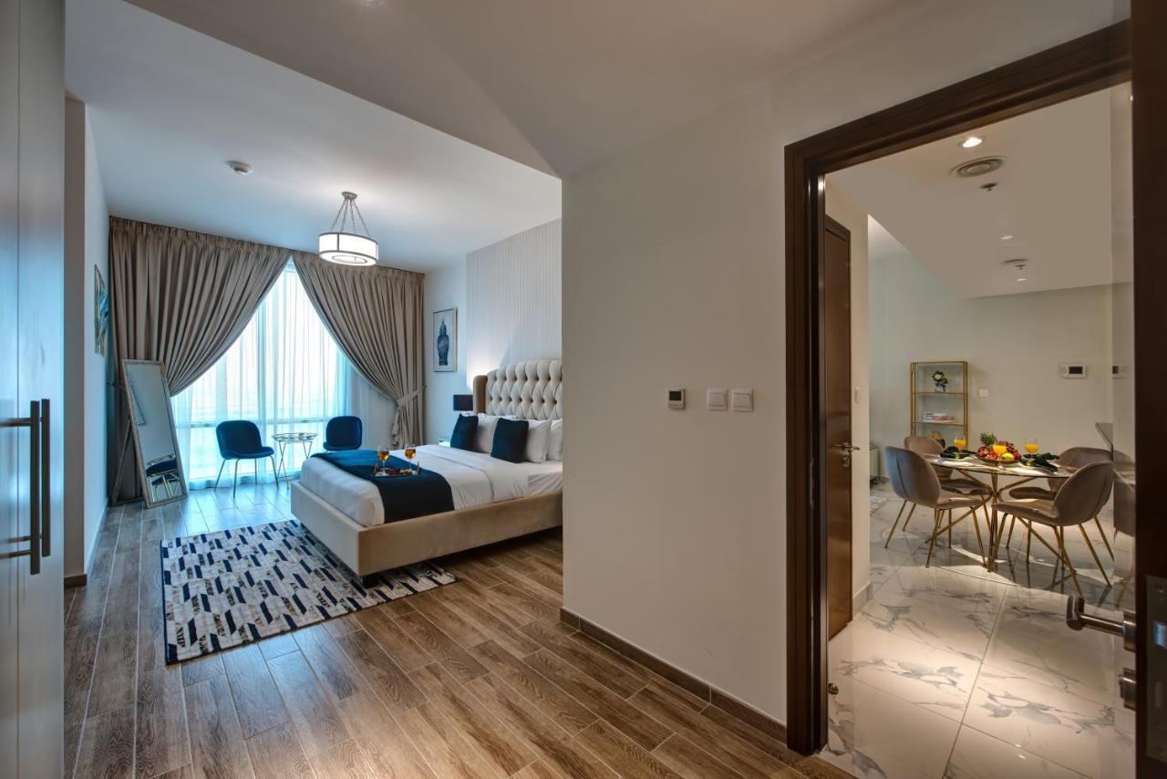 دبي Durrani Homes - Lux 1Br At Al Habtoor Amna Tower المظهر الخارجي الصورة